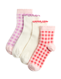 4 pack pastel and gingham socks for kids - British product