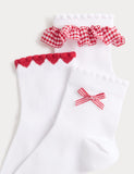 Cotton rich school socks 5 pack ankle high sizes 6-7 (British brand)