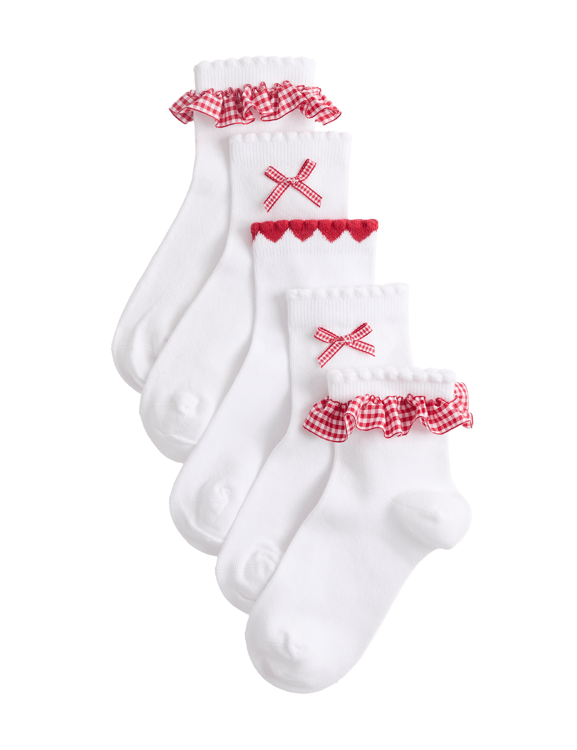 Cotton rich school socks 5 pack ankle high sizes 6-7 (British brand)