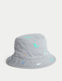Kids embroidered bucket sun hat 1-10 yrs (British brand)