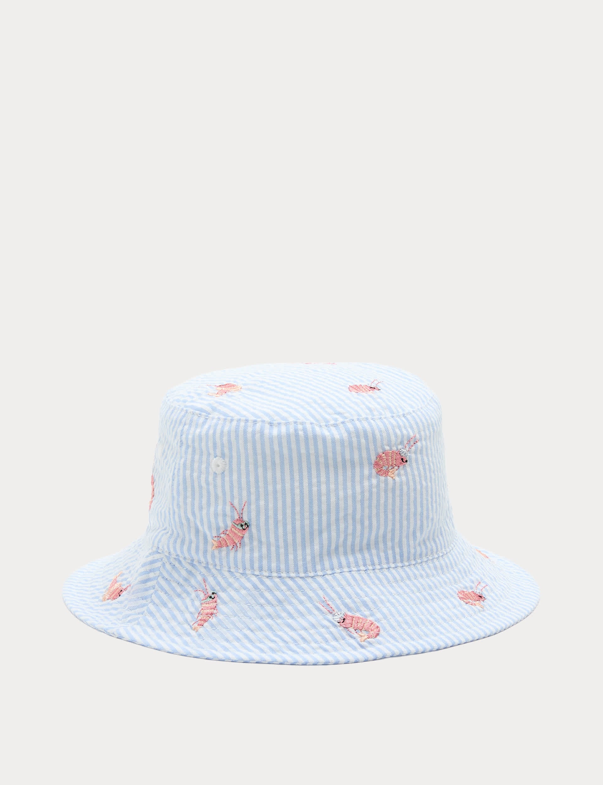 Coastal Shrimp bucket hat with shrimp pattern 0-36 months, UK version