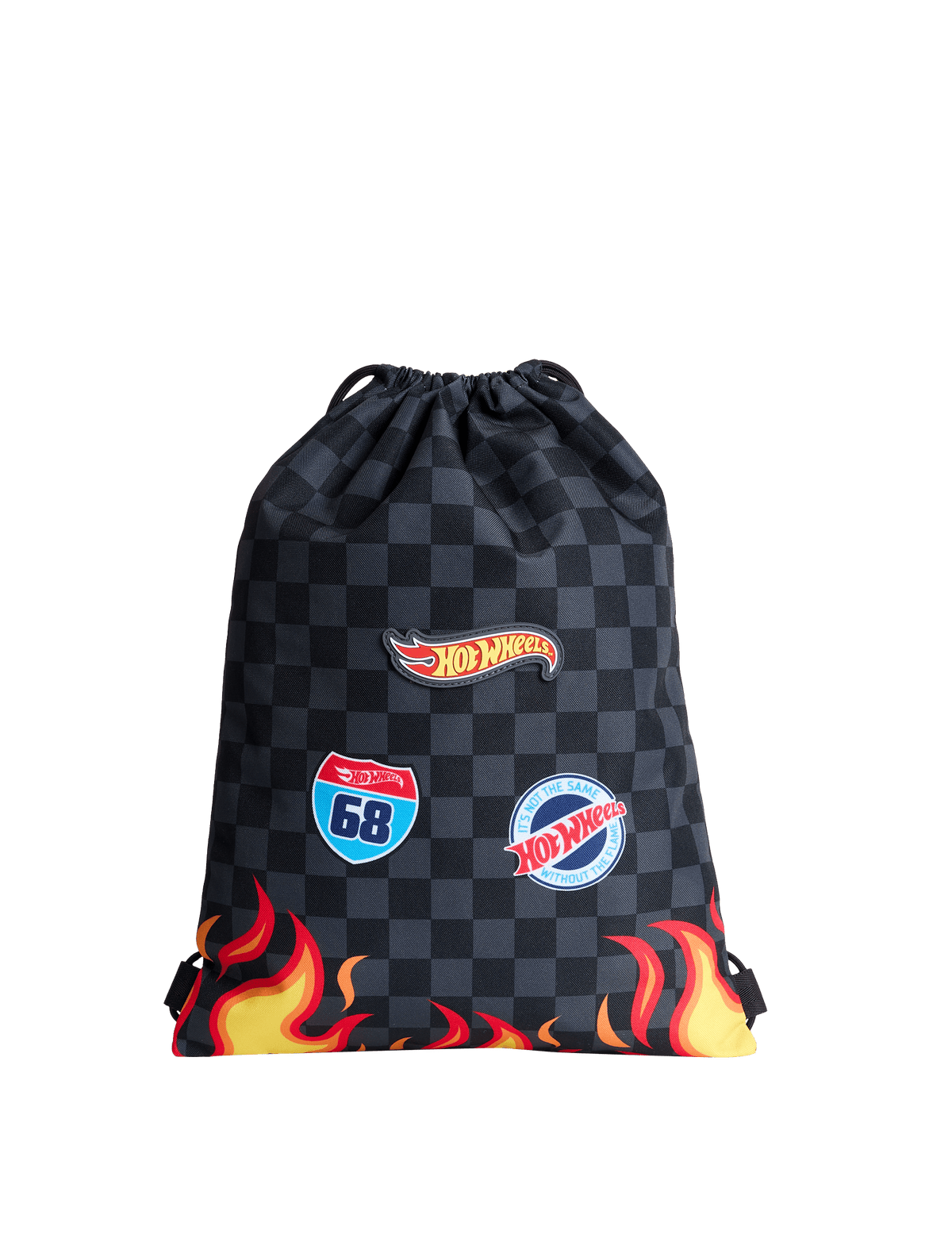 Hot Wheels kids drawstring bag with logo print, UK version