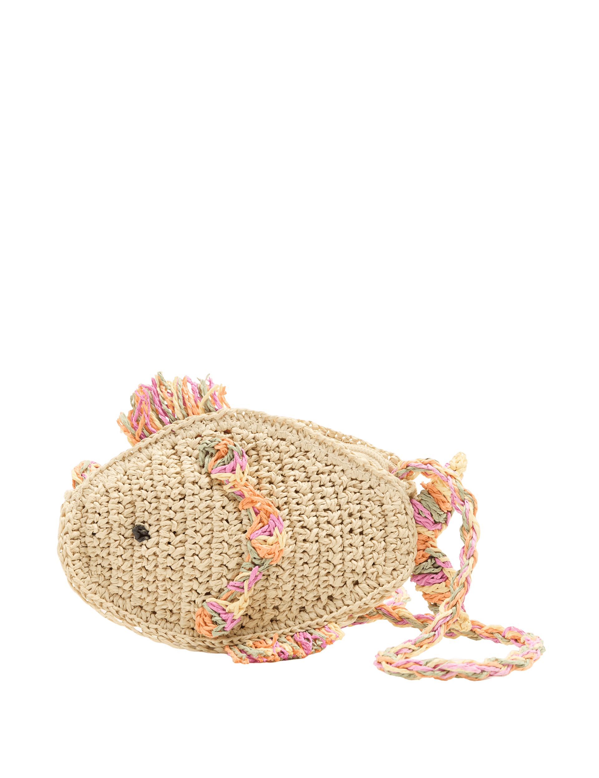 Kids raffia fish cross body bag - British product