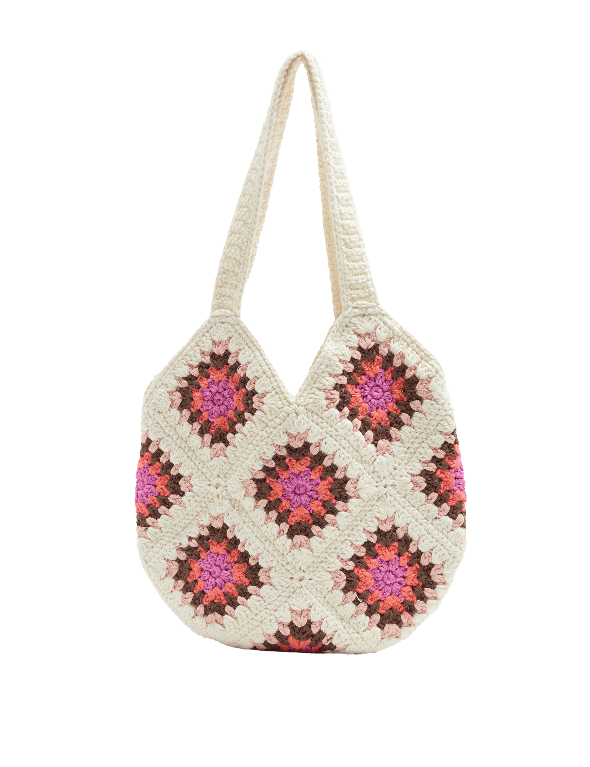 Kids pure cotton crochet tote bag with colourful design, imported from the UK