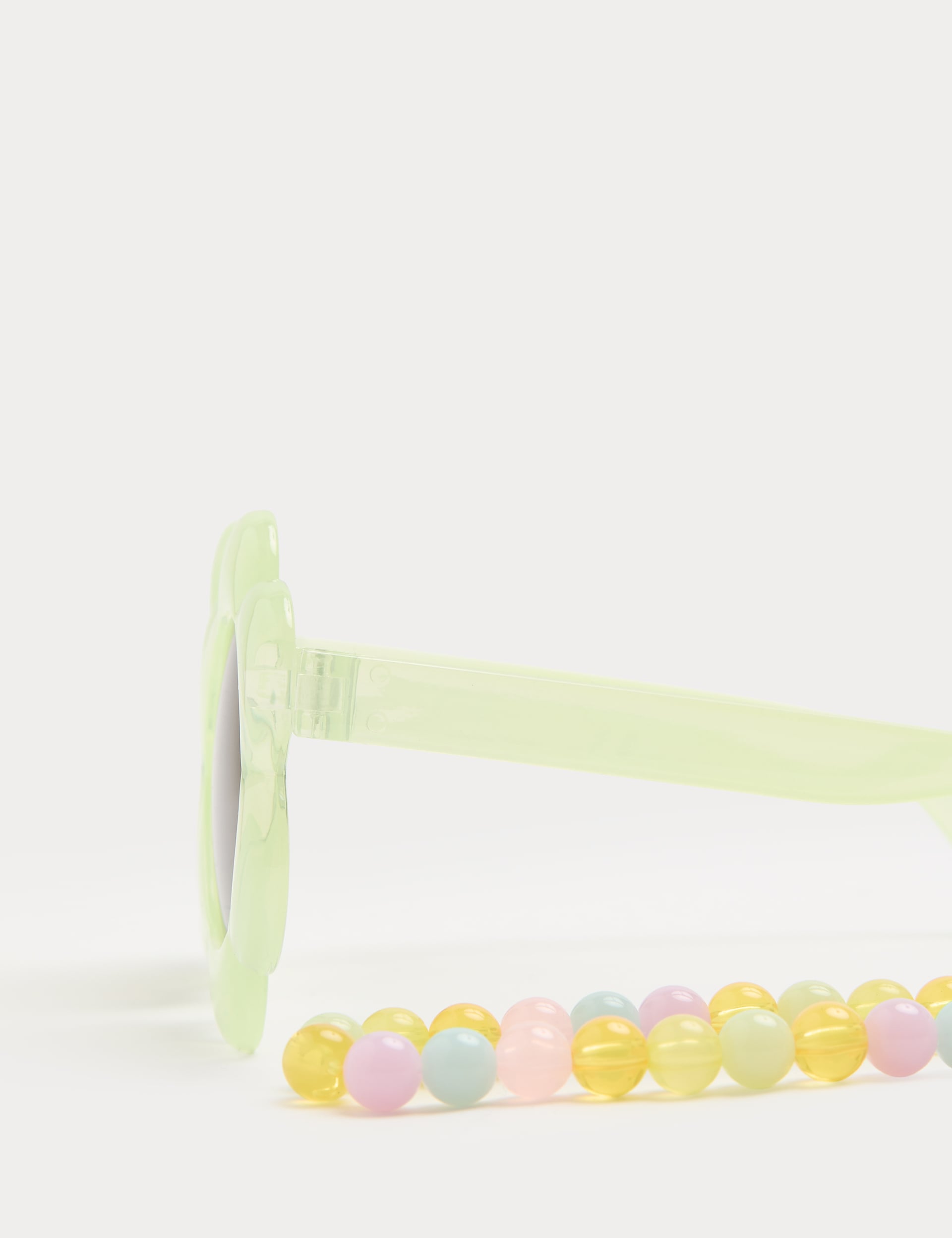 Kids flower sunglasses with beaded chain, UK version