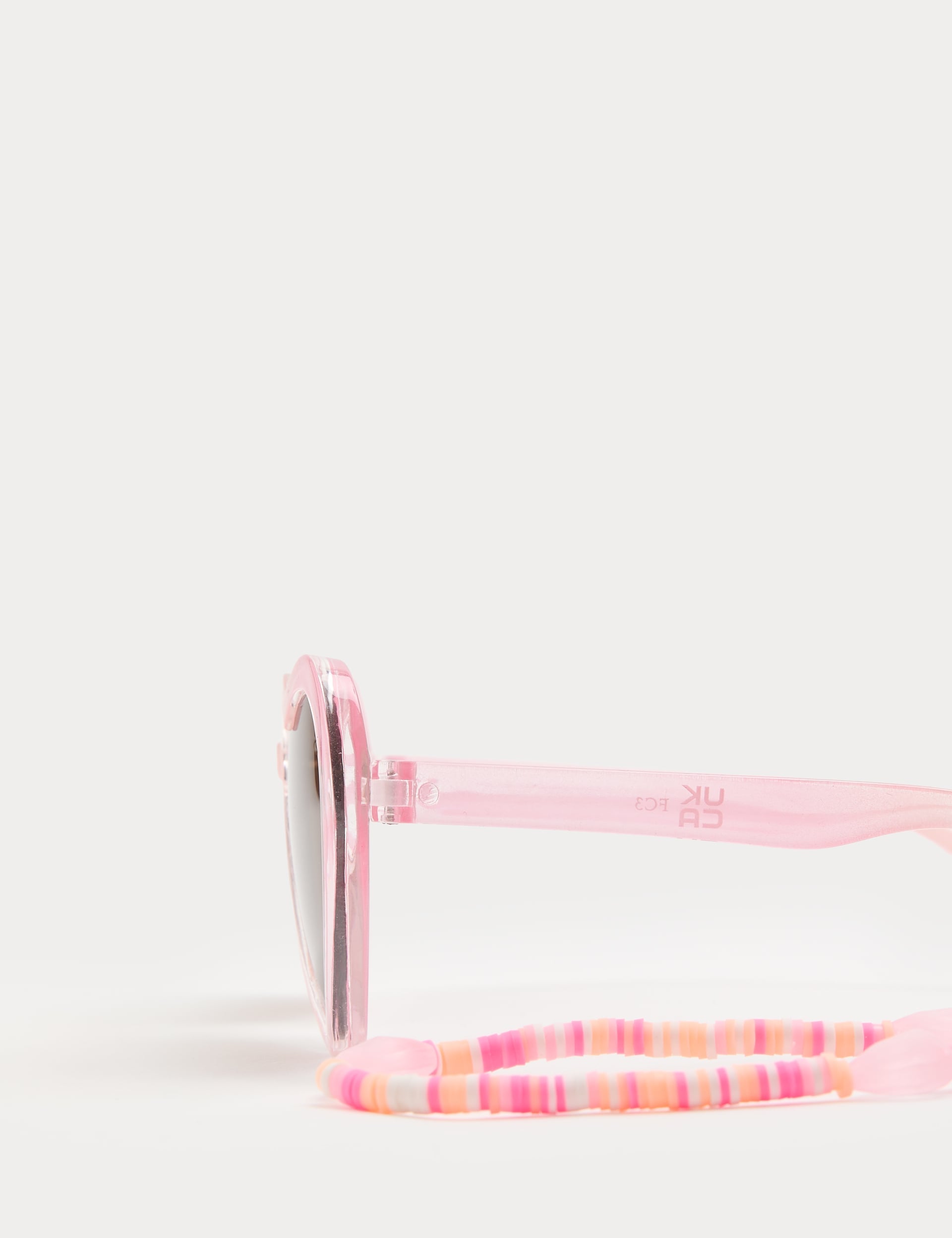 Kids heart-shaped sunglasses with chain size S-L UK version