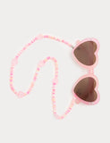 Kids heart-shaped sunglasses with chain size S-L UK version