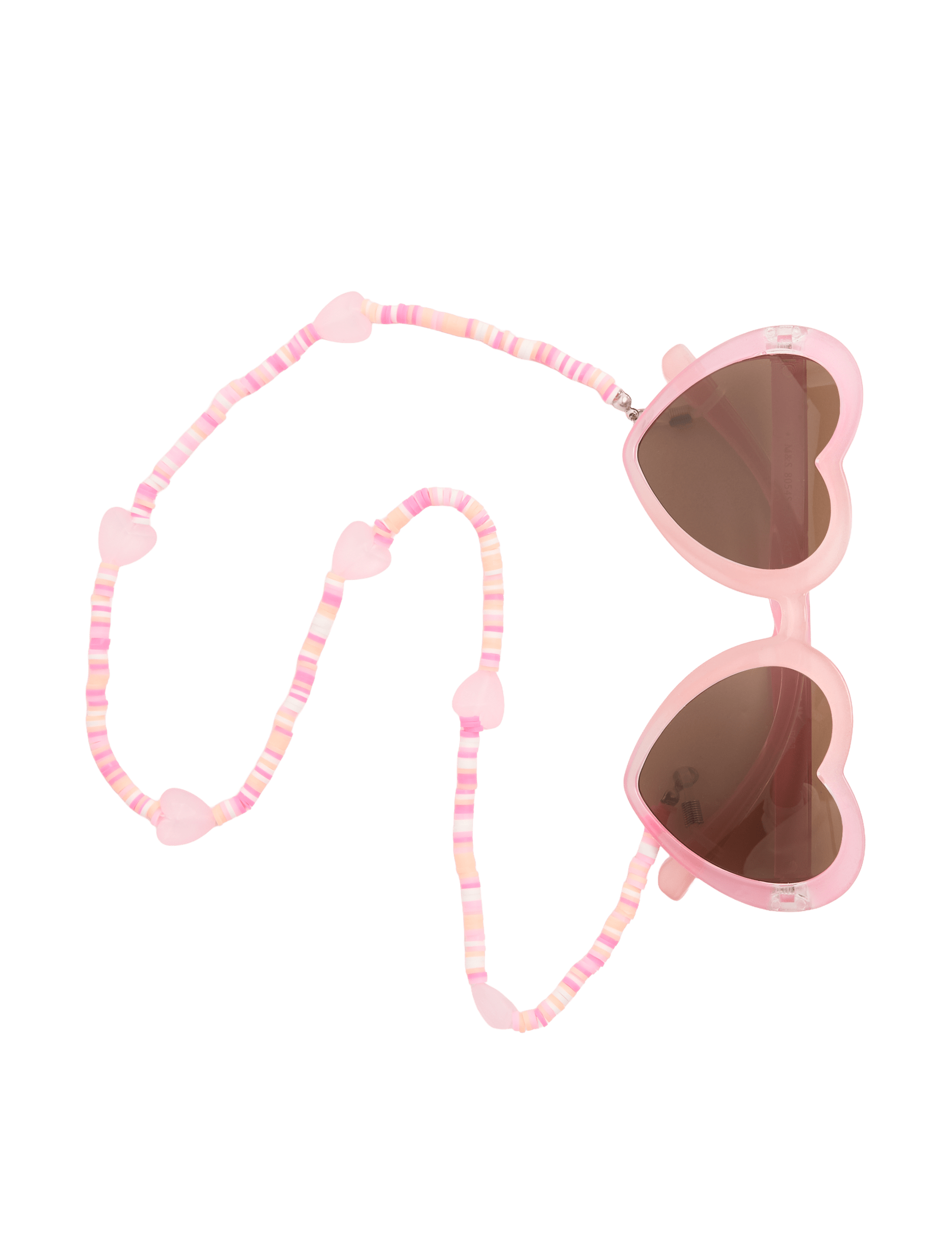 Kids heart-shaped sunglasses with chain size S-L UK version