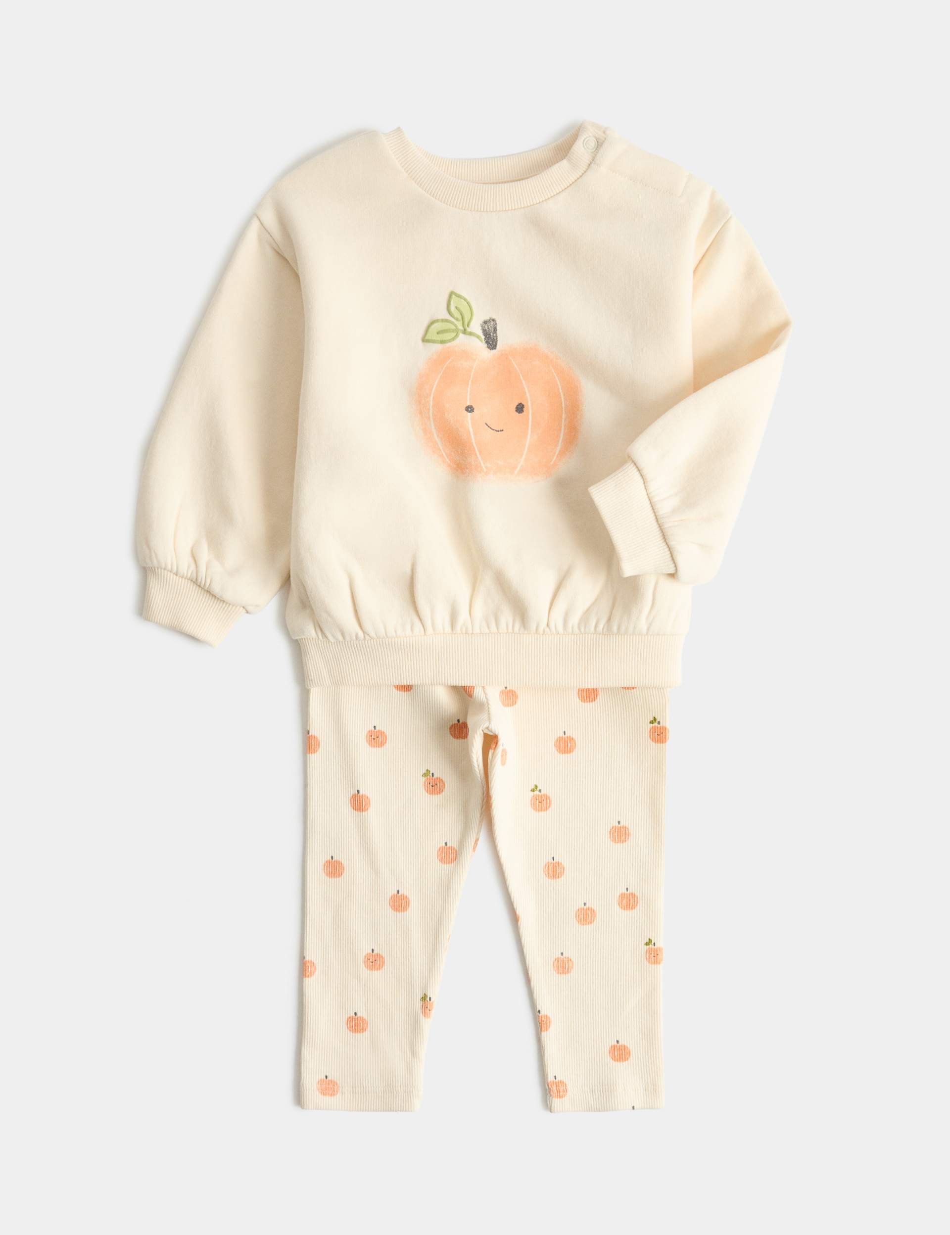Cotton rich Halloween pumpkin sweat set 0-3 years - British product