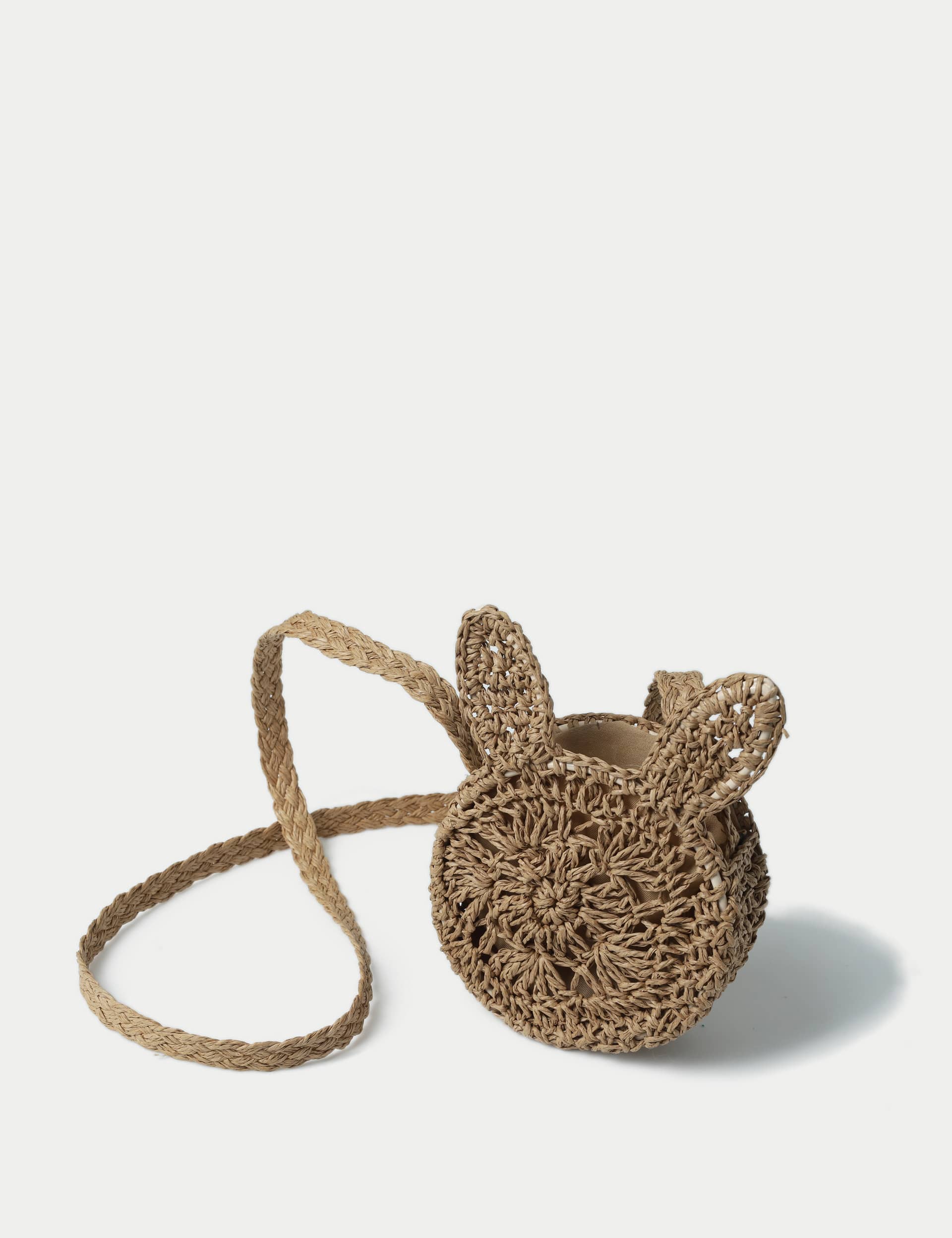 Easter Bunny Bag handmade rattan crossbody bag, imported from the UK