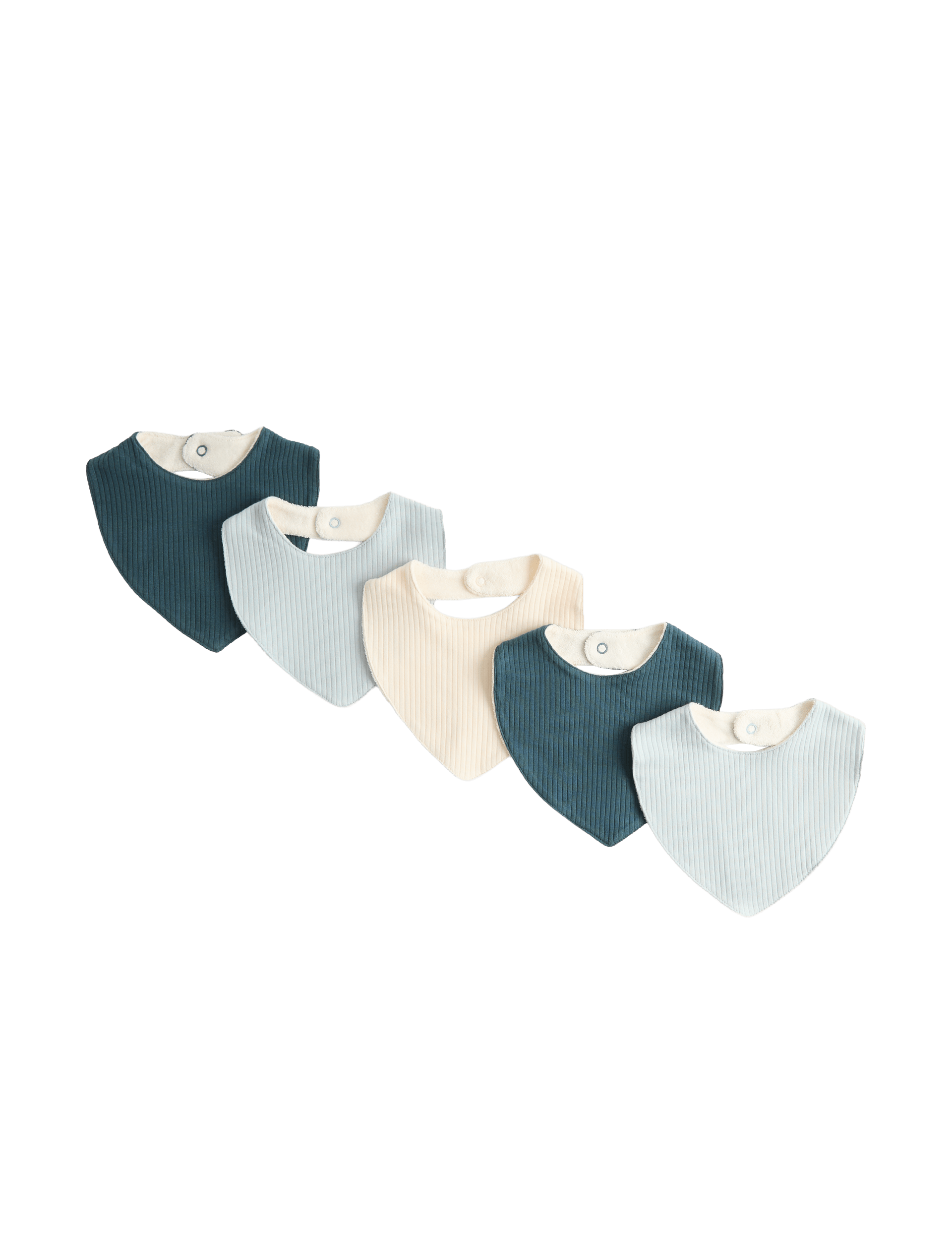 Cotton rich dribble bibs 5 pack (British brand)