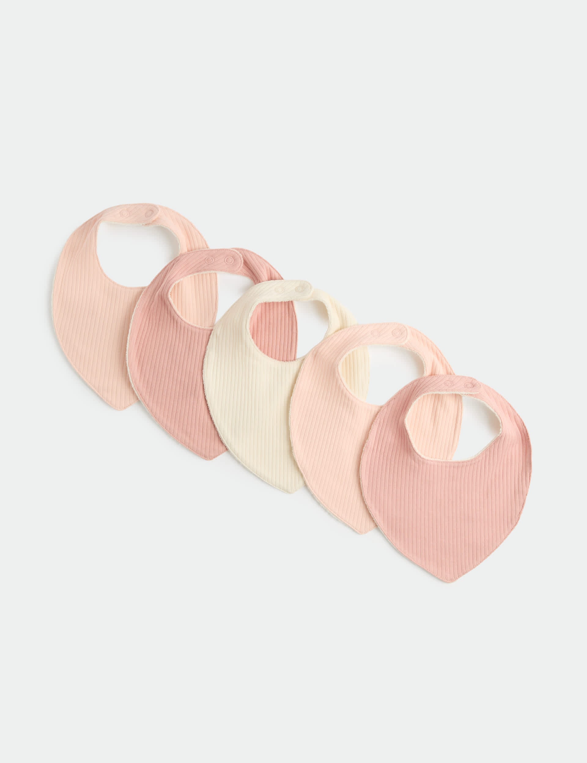 Cotton rich dribble bibs 5-pack (British brand)