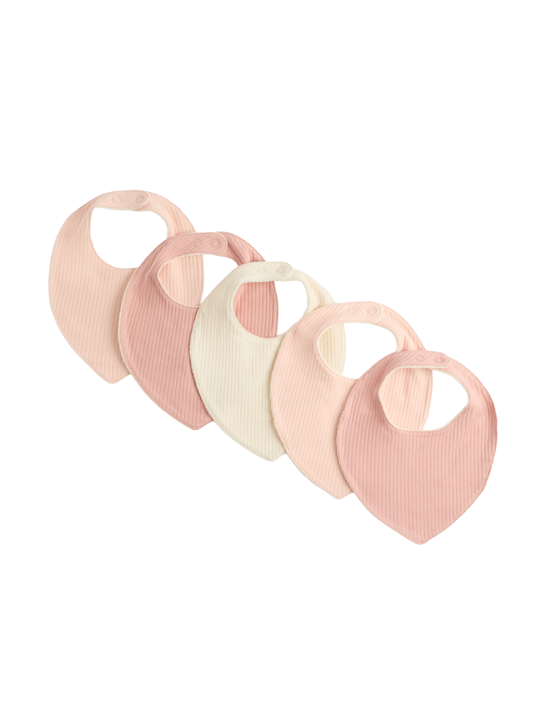 Cotton rich dribble bibs 5-pack (British brand)