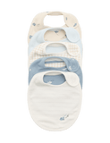 Cotton rich plane print bibs 5 pack, imported from the UK