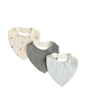 Cotton rich dribble bibs 3-pack - British product