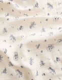 Muslin squares 2 pack pure cotton floral and checked (British brand)