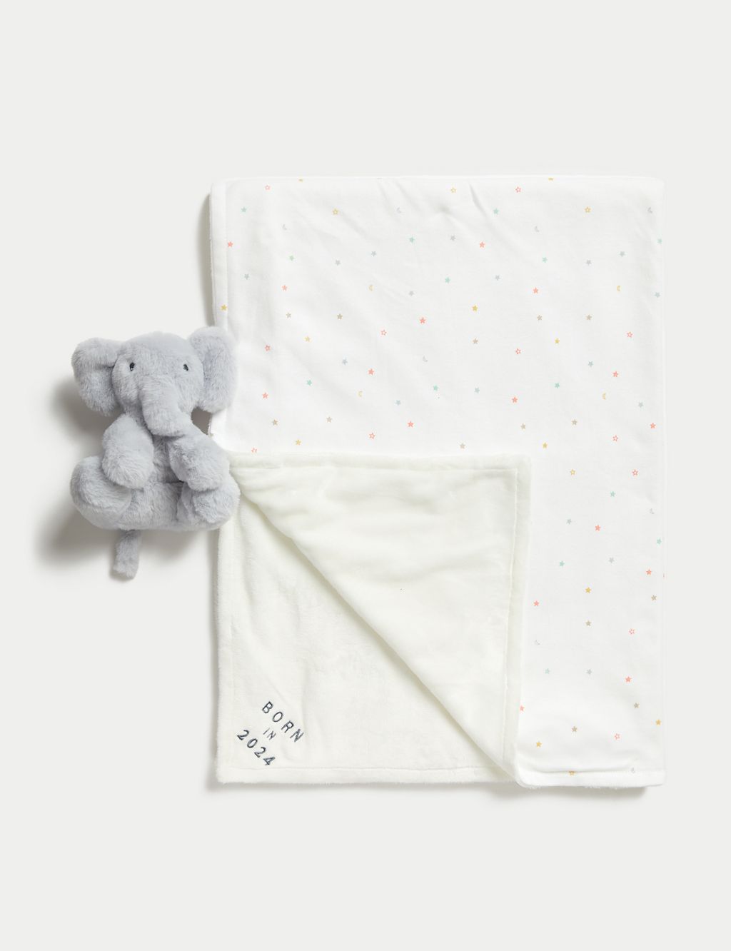 Born In 2024 Soft Toy & Blanket Gift Set GOODS M&S   