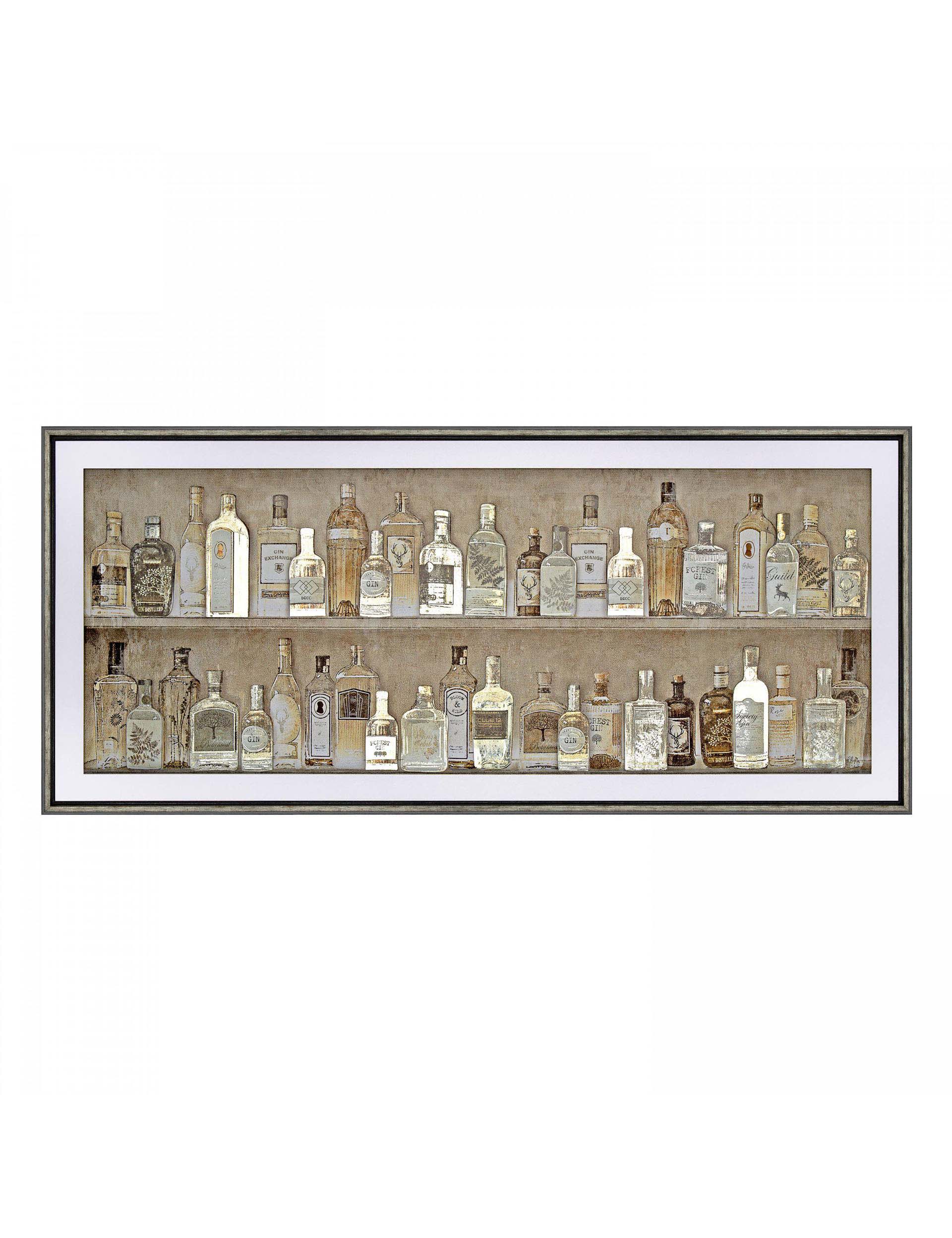 Gallery Direct Gin Collection Rectangle Framed Art 640mm x 1440mm, UK version