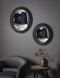 Rockbourne Round Wall Mirror Convex Wooden Frame 50cm, imported from the UK