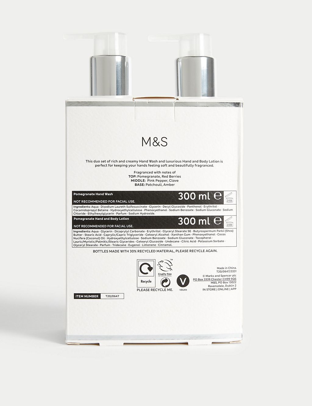 Pomegranate Hand Wash & Lotion Duo GOODS M&S   