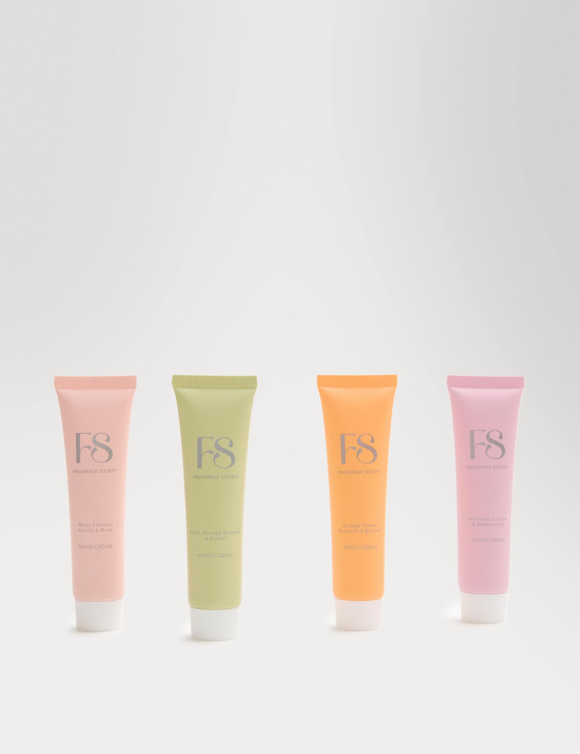 Fragrance Society hand care quad 4x30ml, imported from the UK