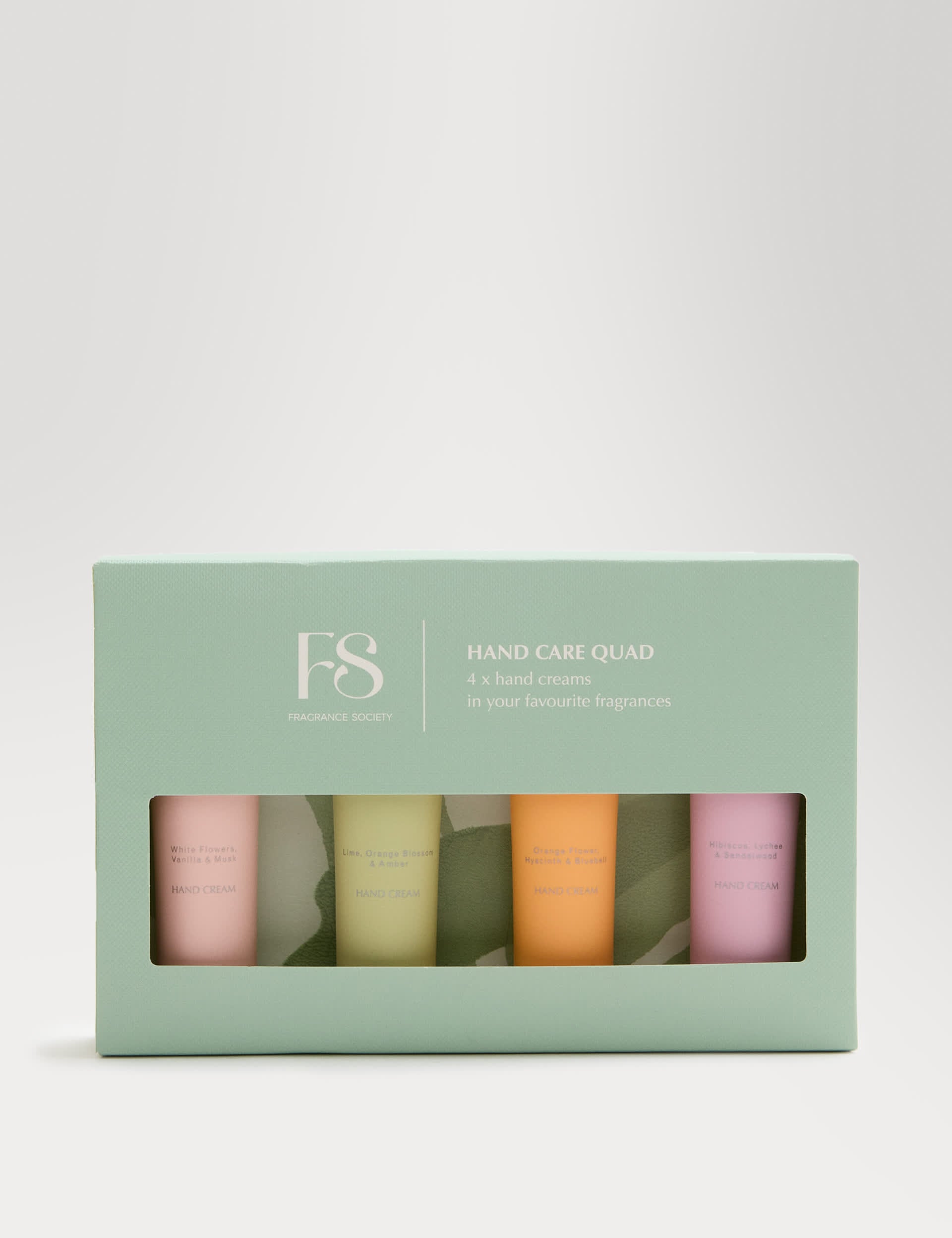 Fragrance Society hand care quad 4x30ml, imported from the UK