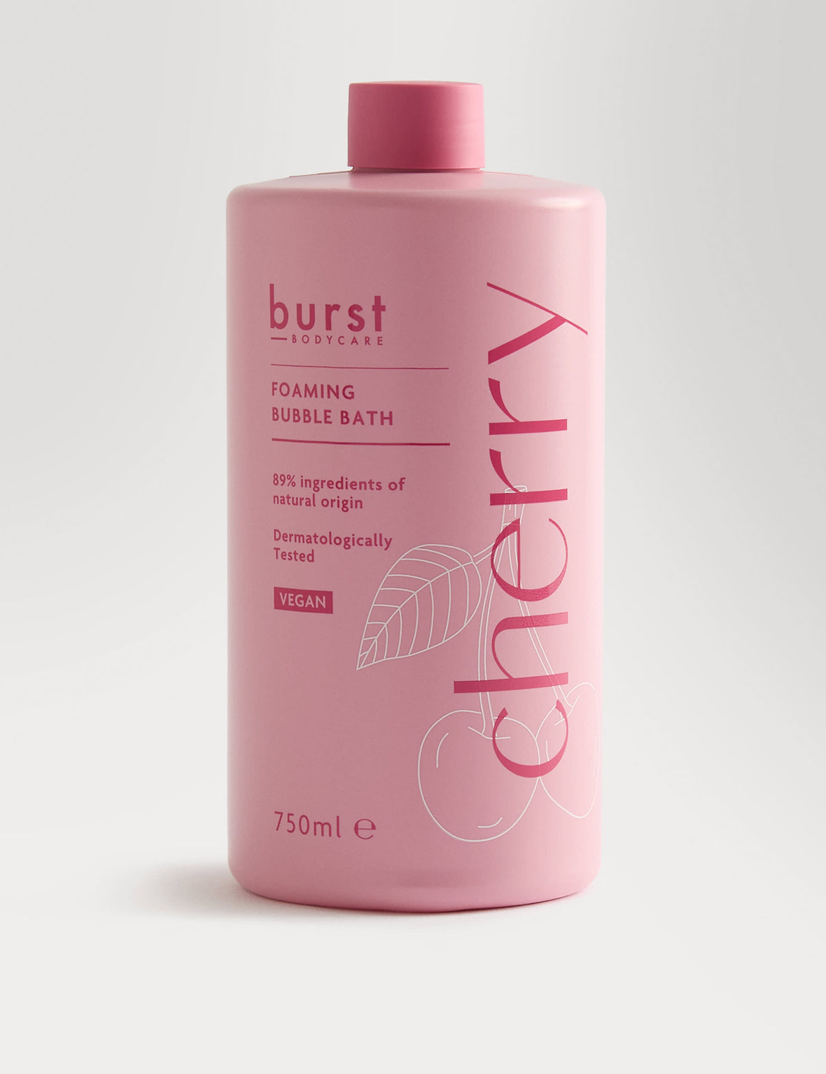 Burst Bodycare cherry bubble bath 750ml - British product