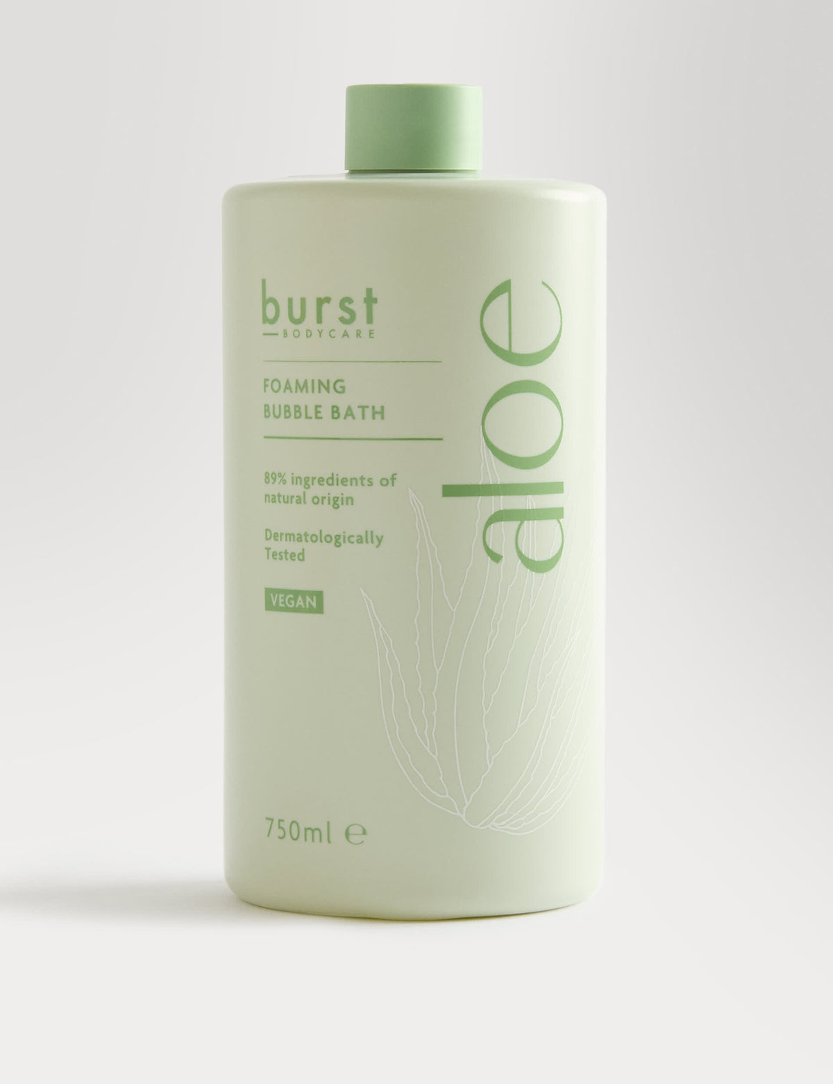 Burst Bodycare aloe bubble bath 750ml (British brand)