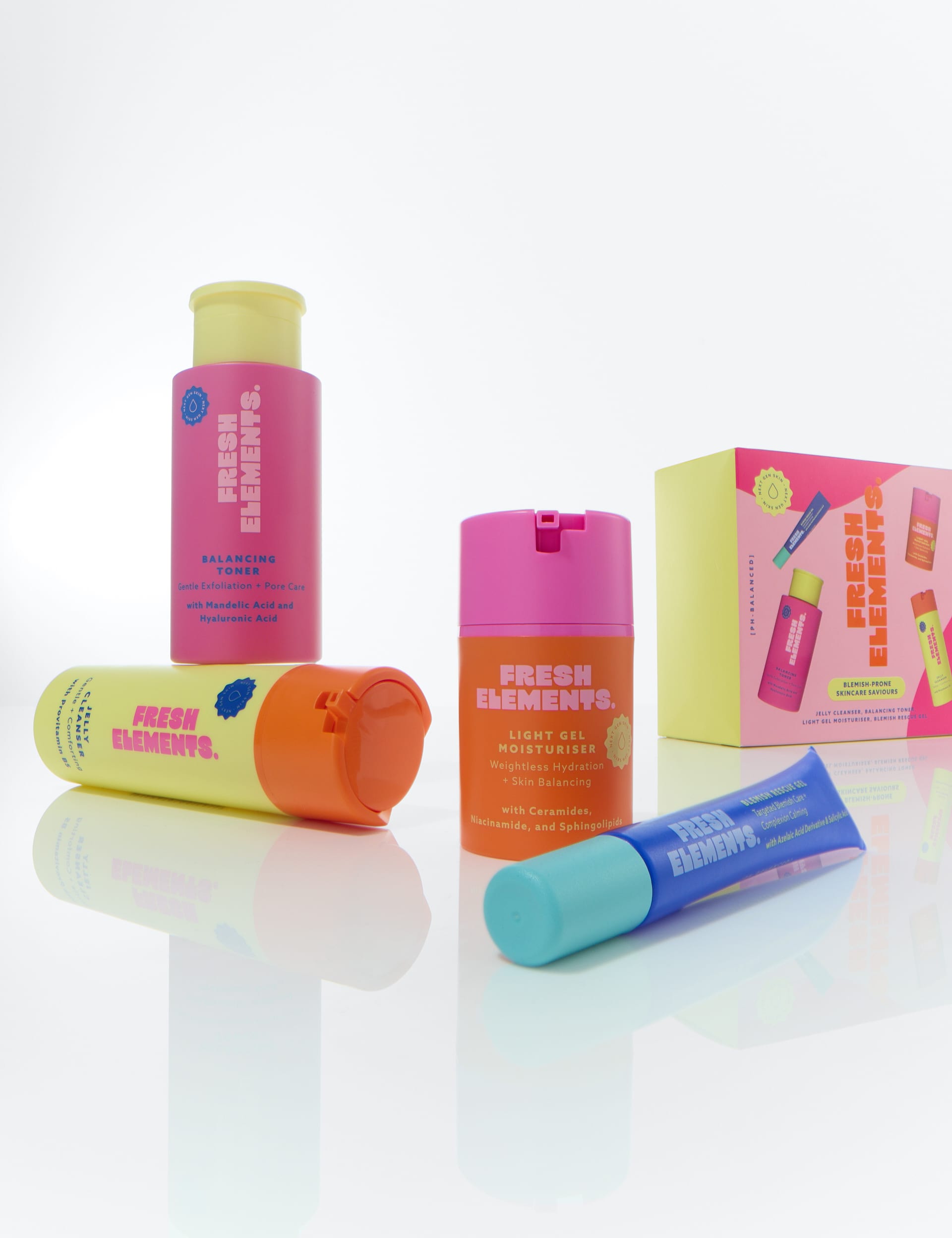 Fresh Elements blemish prone skincare set 4-piece, UK version