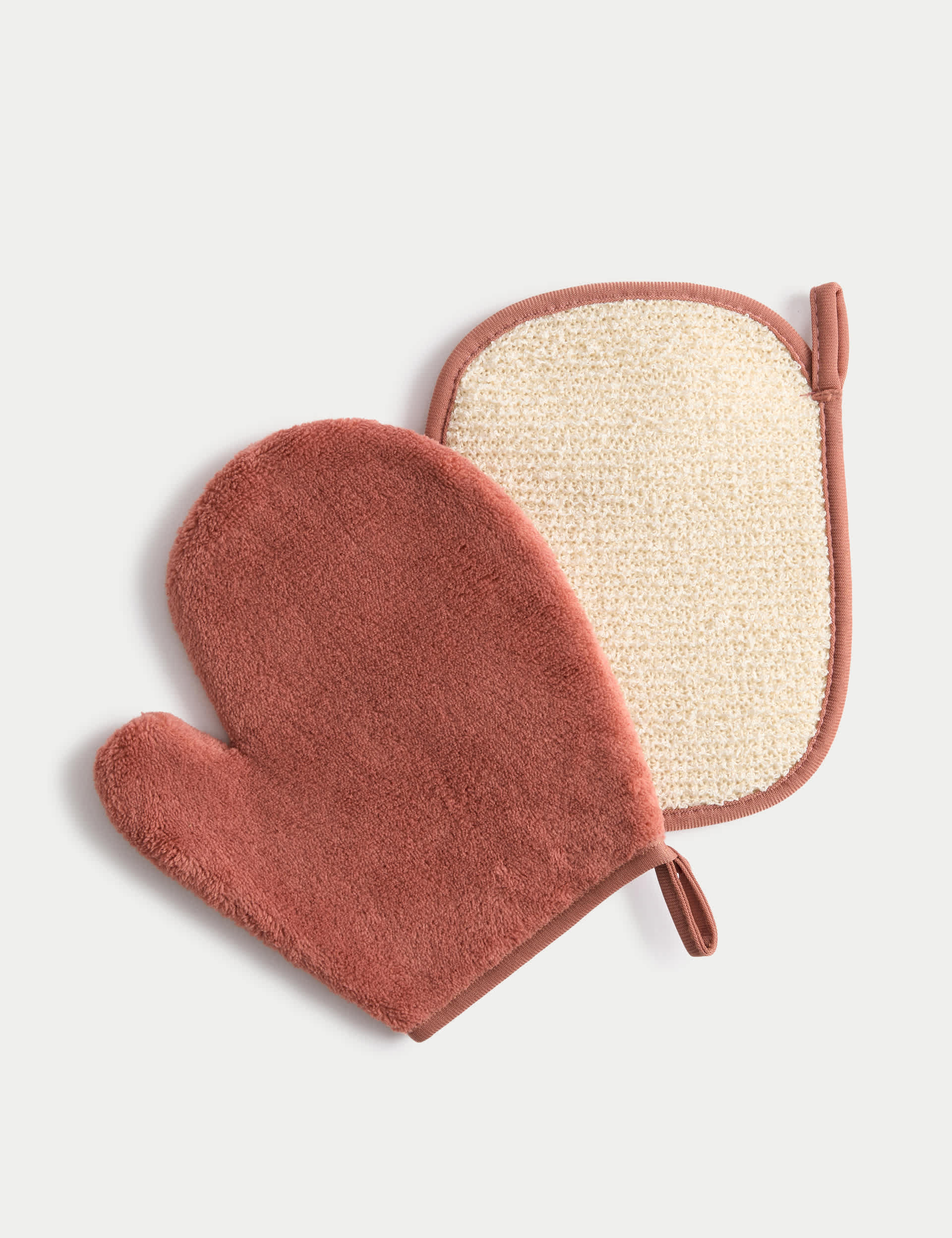Bloom 2pk exfoliating mitts for body care (British brand)