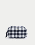 Blue and White Gingham Cosmetic Bag GOODS M&S   