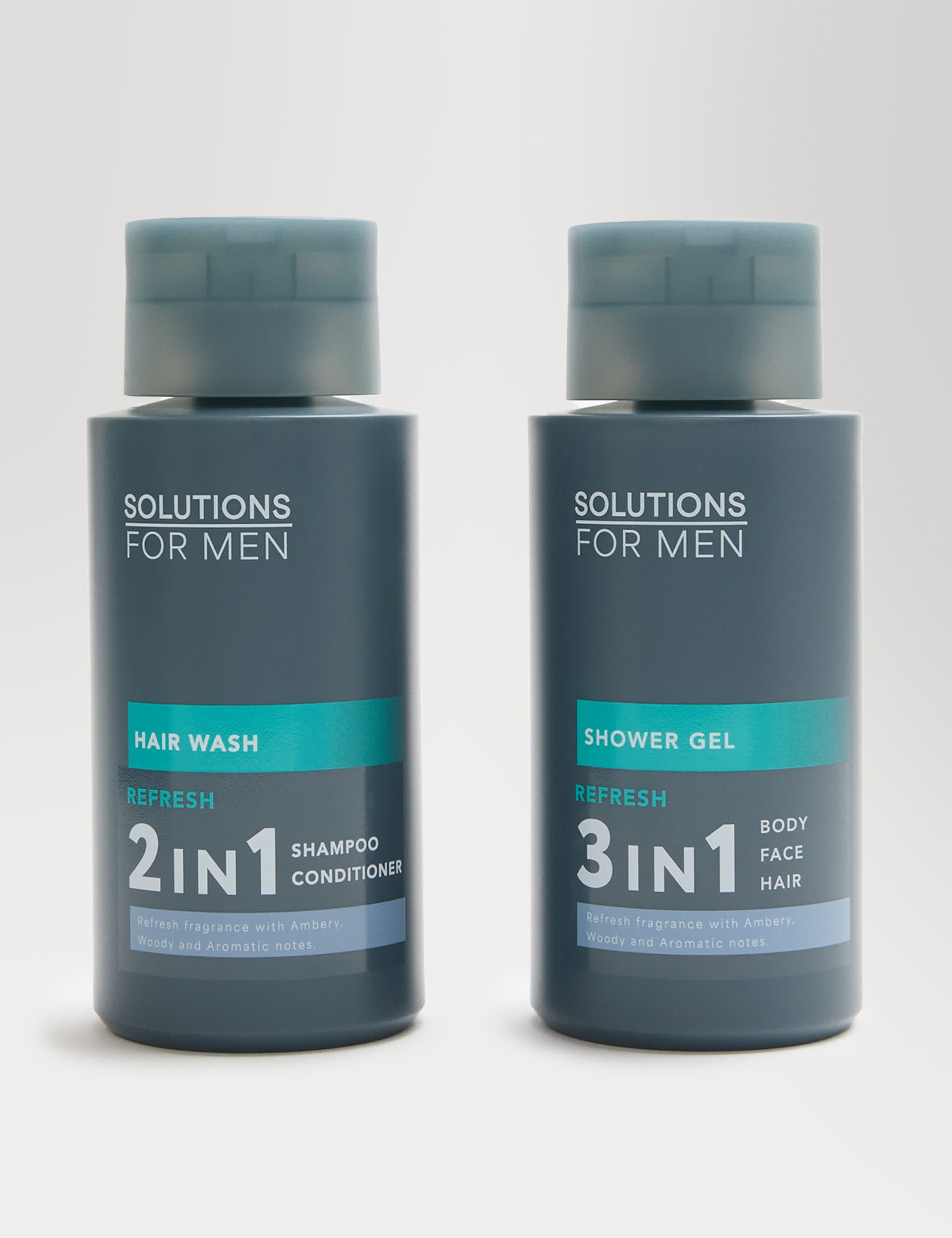Solutions for Men REFRESH Edit grooming set 300ml each, imported from the UK