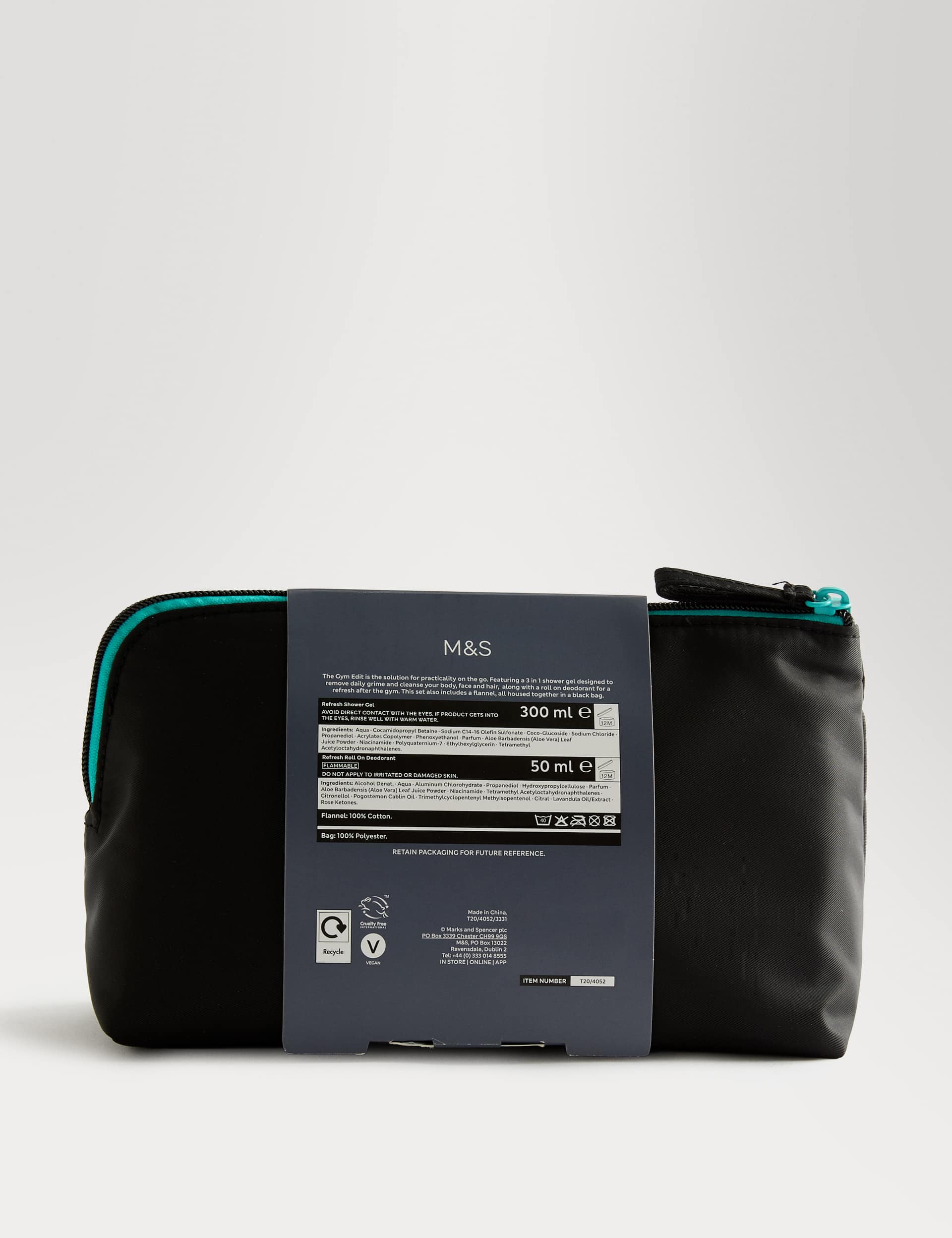 The Gym Edit men's gym gift set with shower gel and deodorant - British product