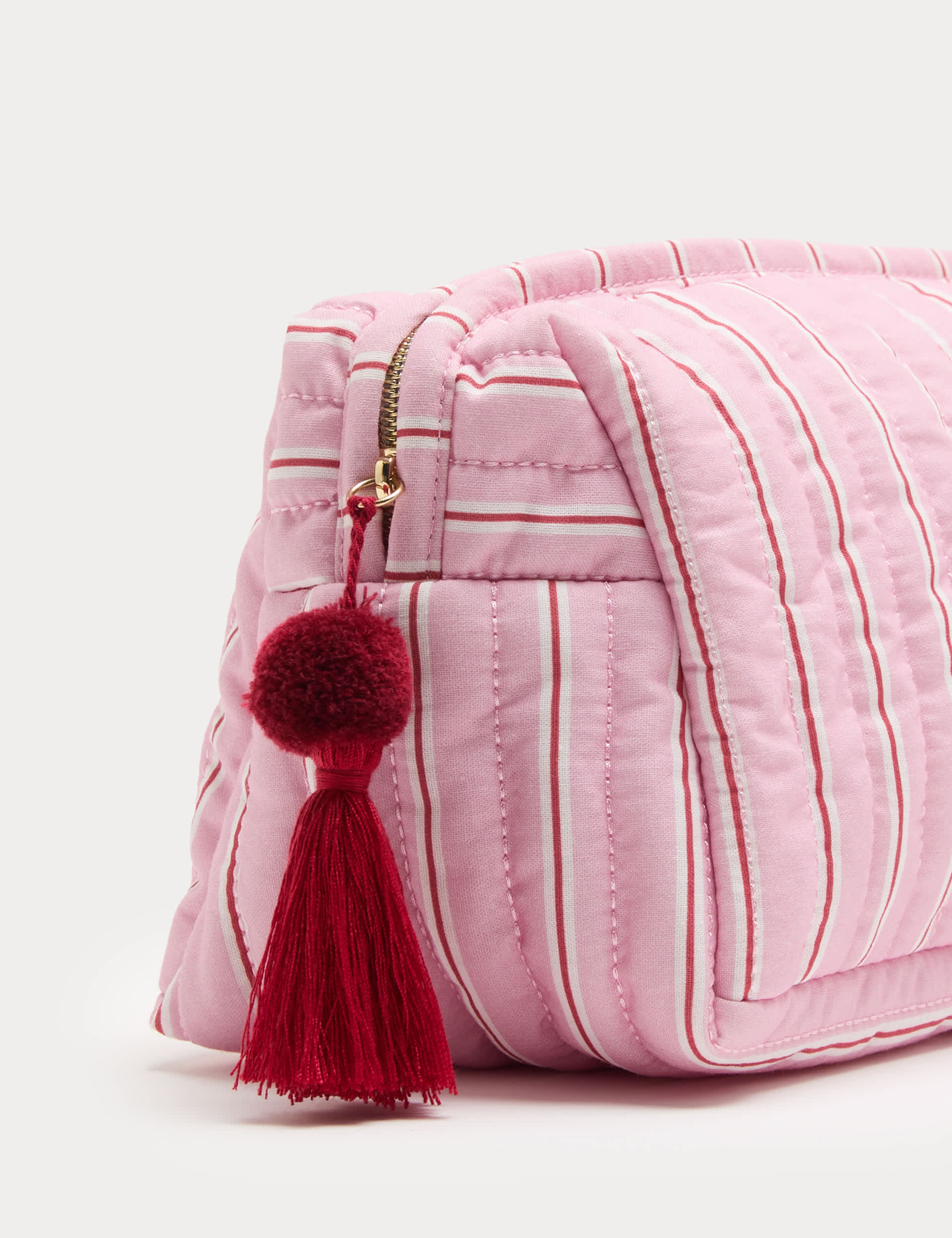 Large slouchy stripe make up bag, imported from the UK