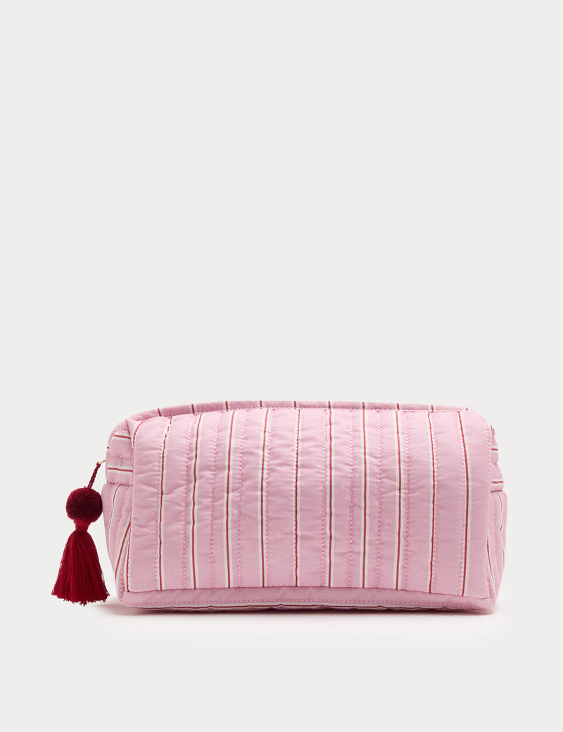 Large slouchy stripe make up bag, imported from the UK