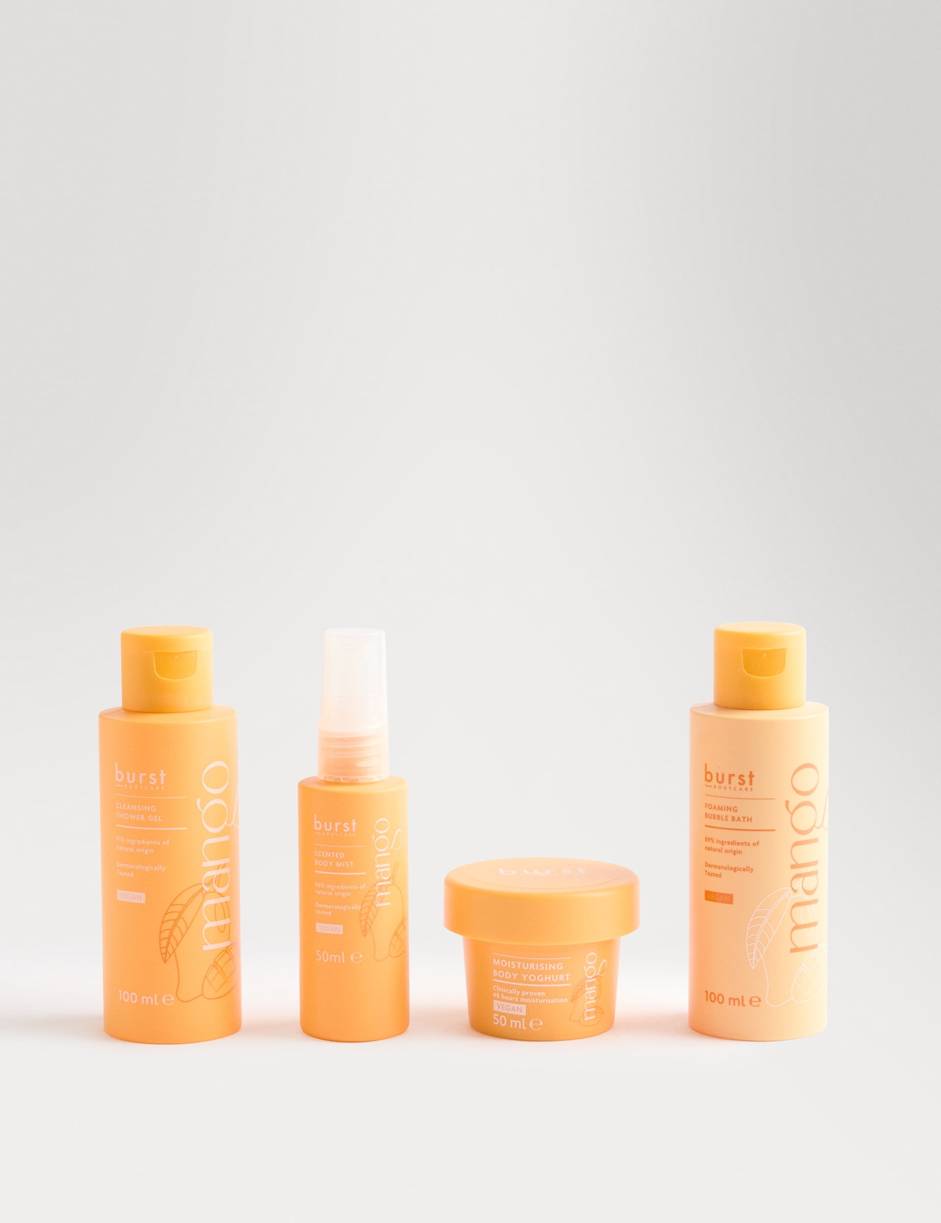 Burst Bodycare Mango Quad Set, UK version