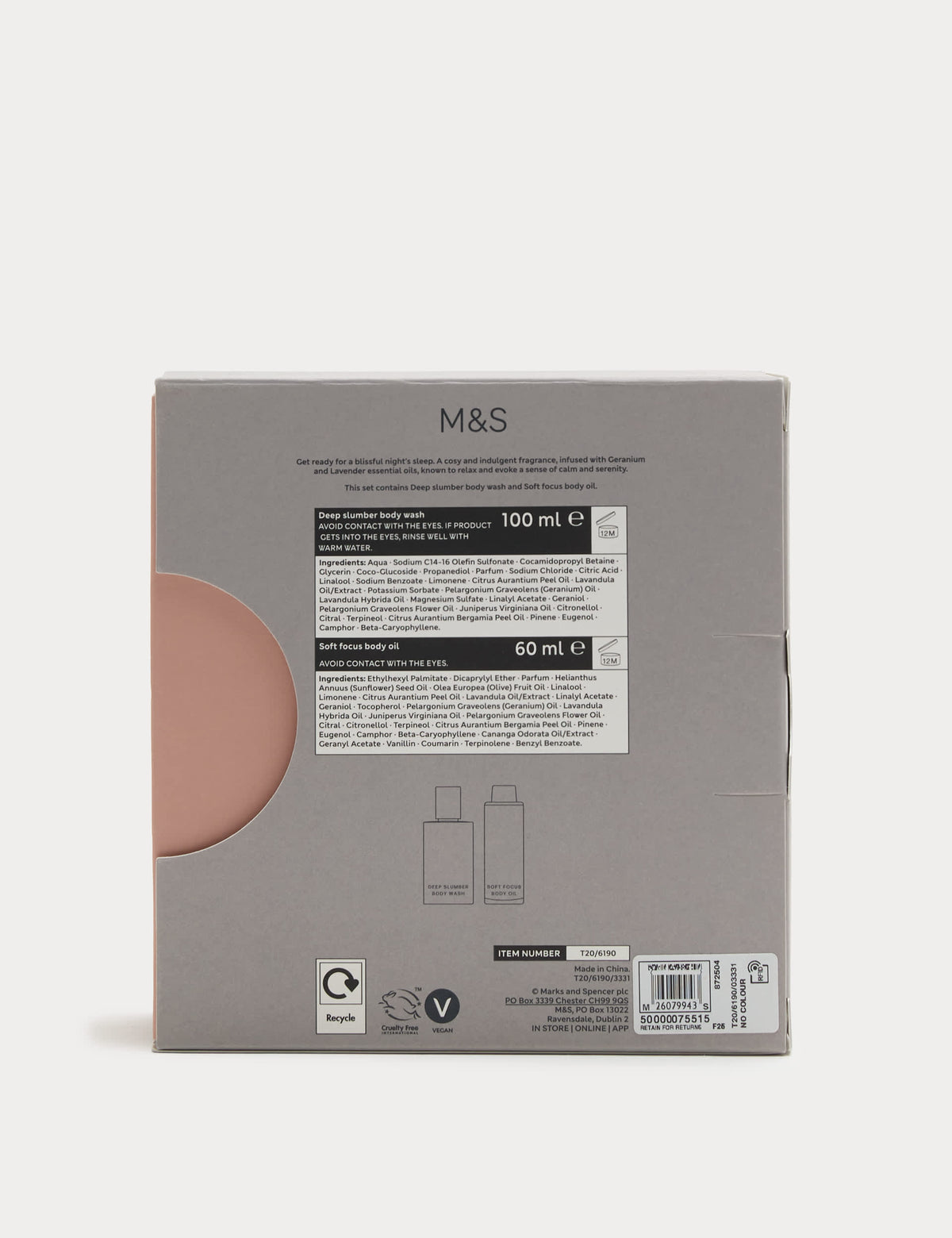 The Bedtime Ritual gift set from &Sleep, imported from the UK