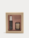 Sleep Sanctuary gift set with pillow mist and candle, imported from the UK