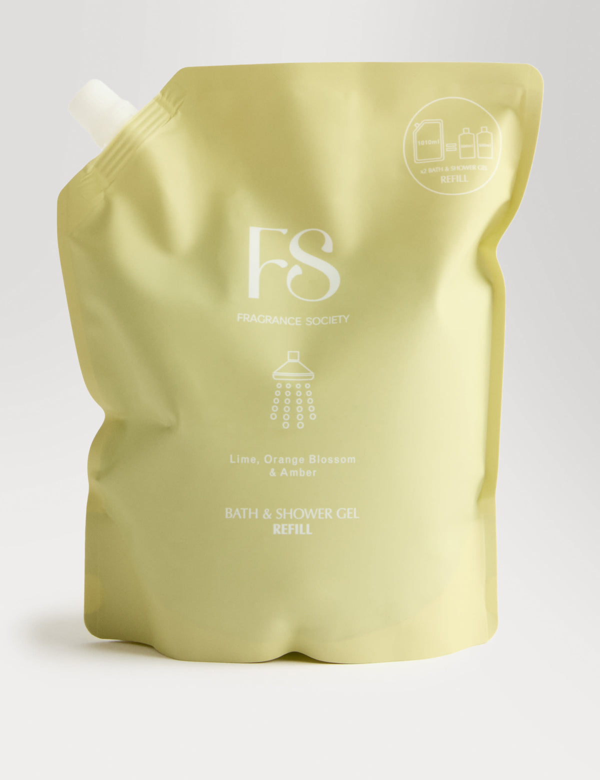 Fragrance Society Lime Orange Blossom shower gel 1010ml, imported from the UK