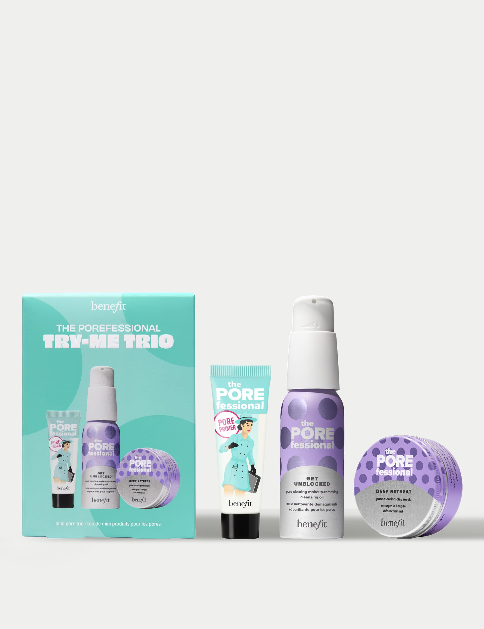 Benefit Porefessional Try Me Trio skincare gift set 82.5ml (British brand)