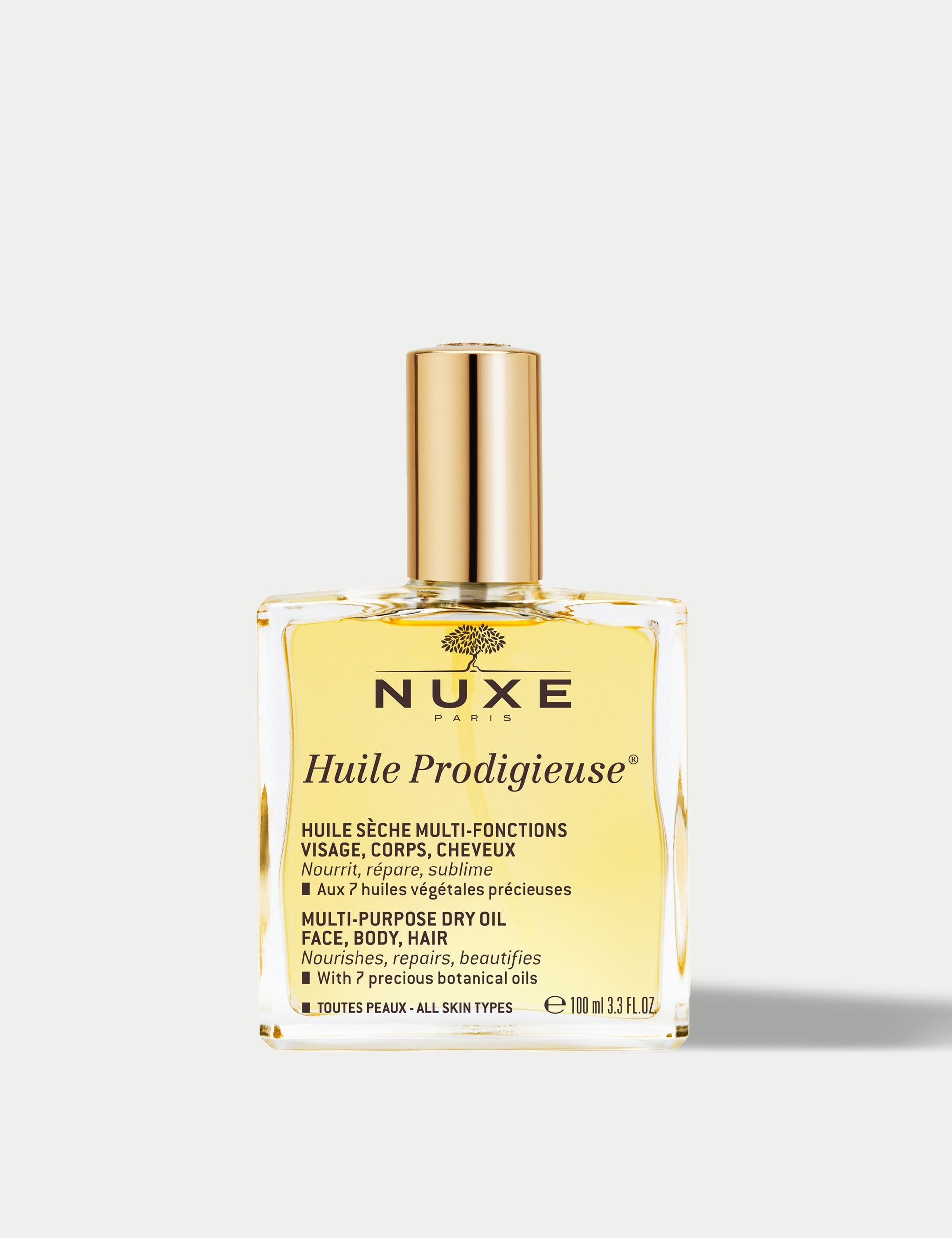 Nuxe multipurpose dry oil for skin, hair, and body 100ml, UK version