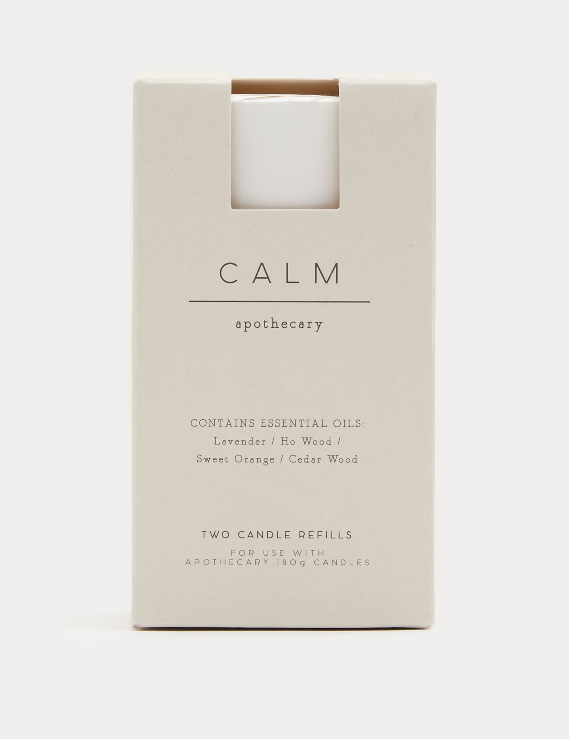 Apothecary Calm candle refills set of 2 (British brand)