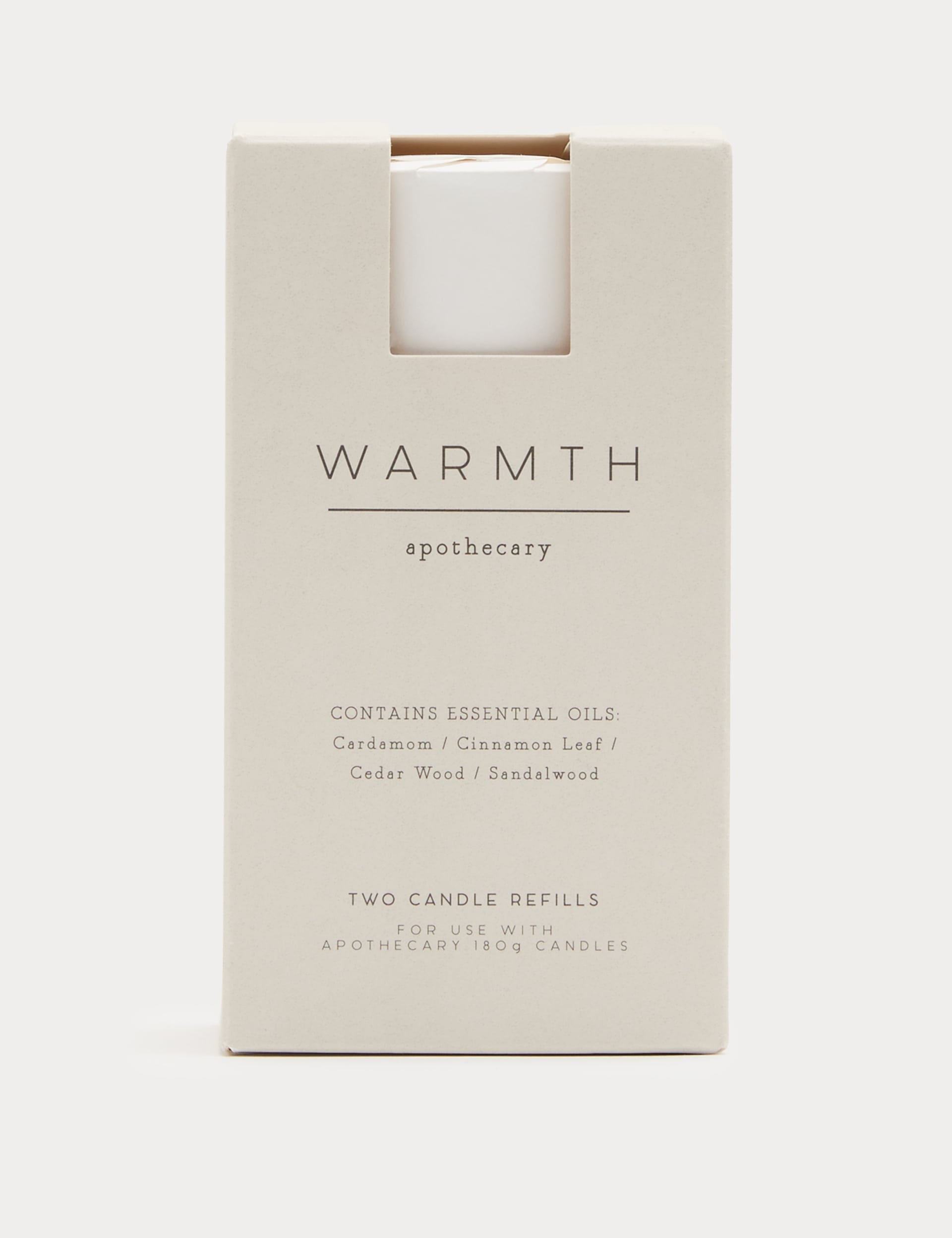 Apothecary Warmth candle refills set of 2, imported from the UK