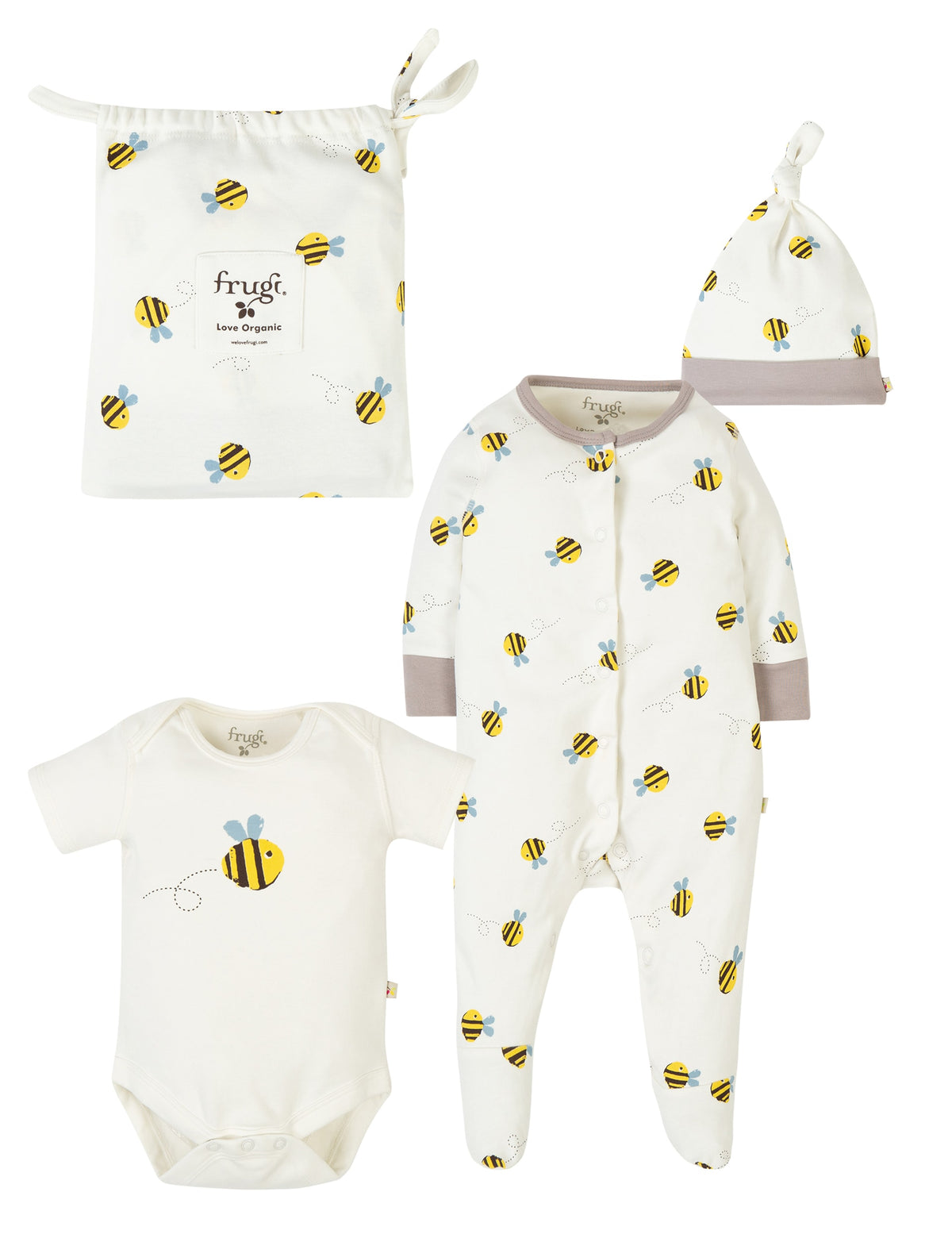 Baby cotton gift set 3-piece bee theme 7lbs-1yr - British product
