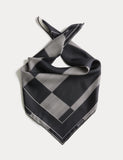 Jaeger pure silk hand-rolled colour block scarf (British brand)