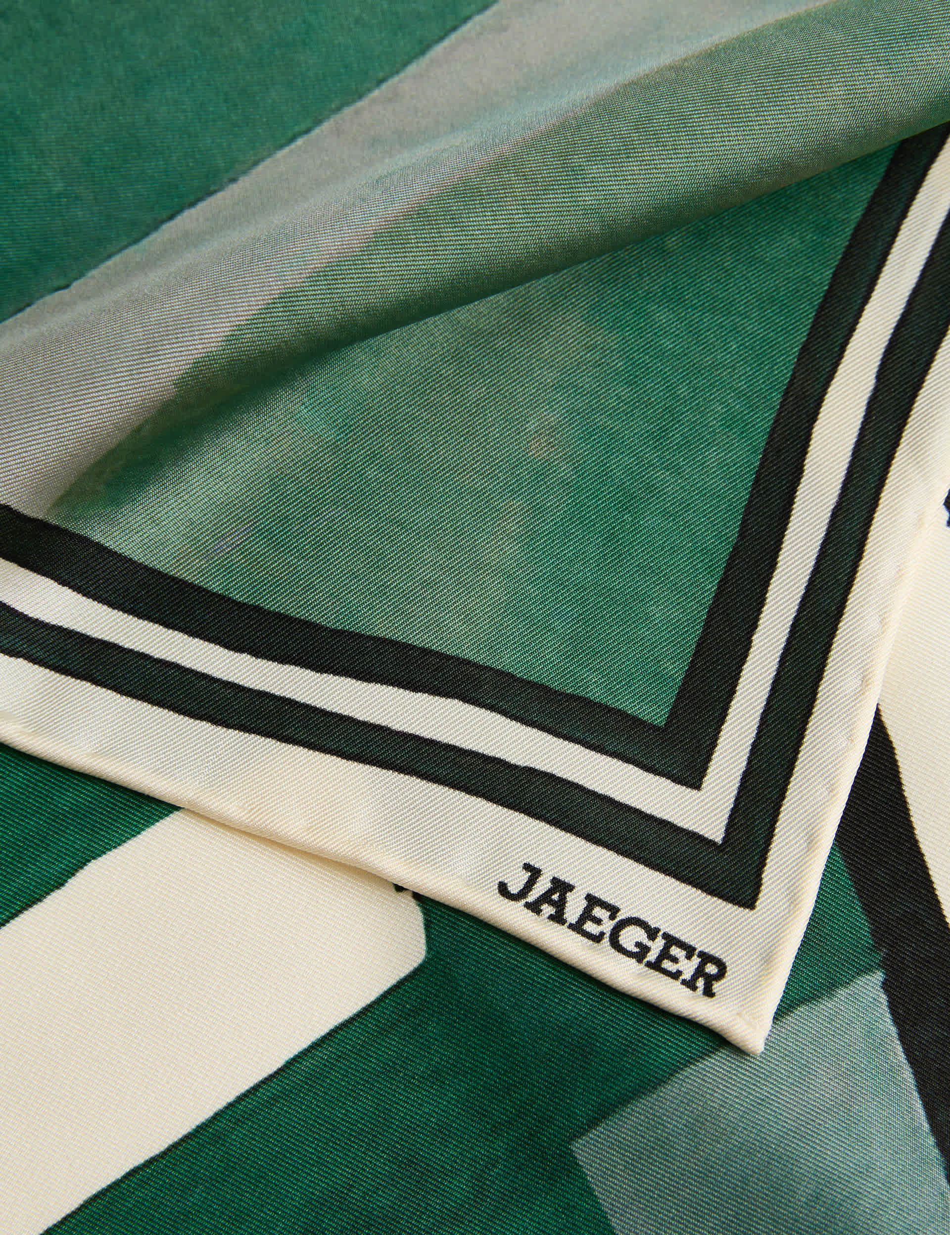 Jaeger striped silk scarf 64cm, imported from the UK
