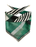 Jaeger striped silk scarf 64cm, imported from the UK