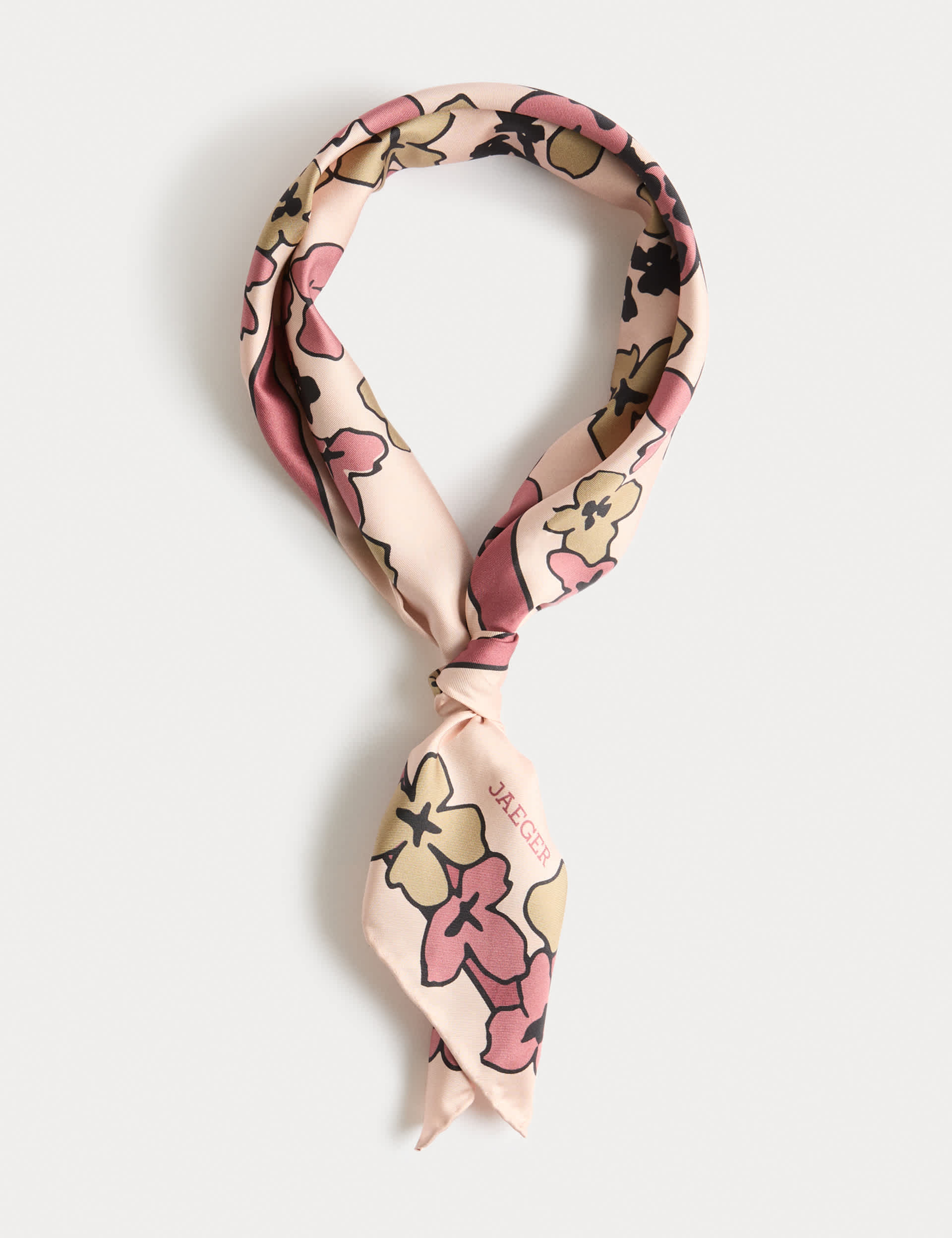 Jaeger silk floral scarf 64cm - British product