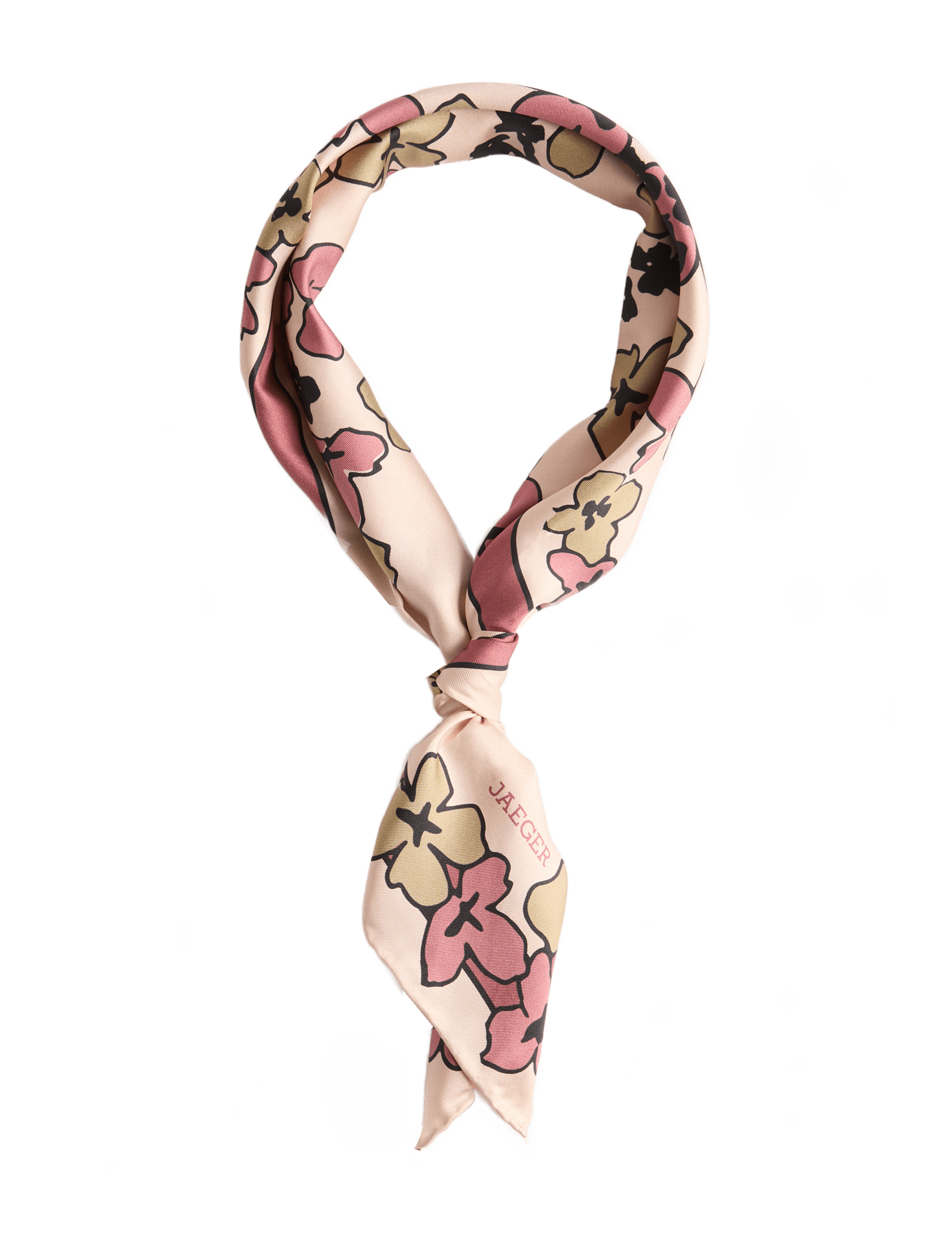 Jaeger silk floral scarf 64cm - British product