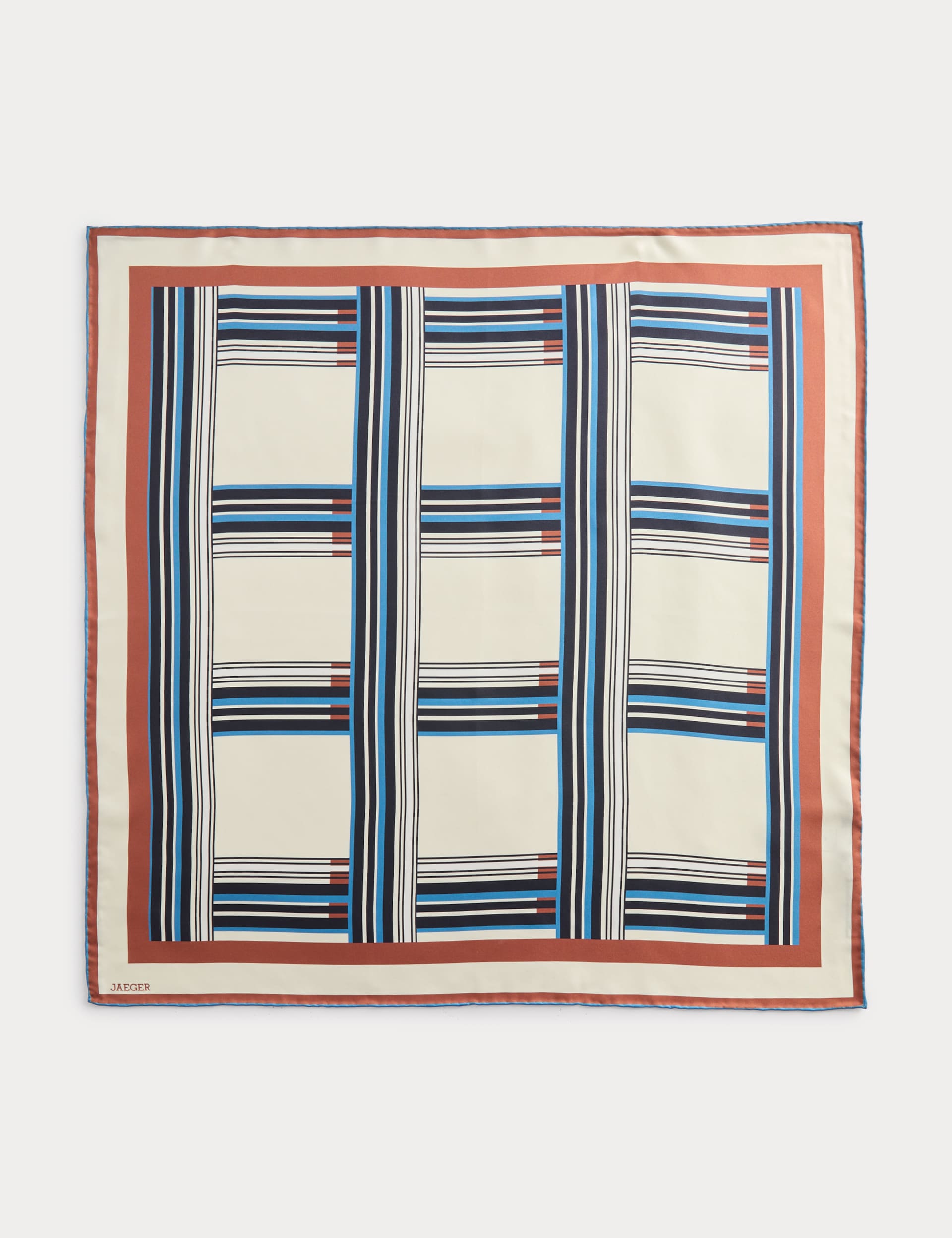 Jaeger pure silk geometric scarf 64cm - British product